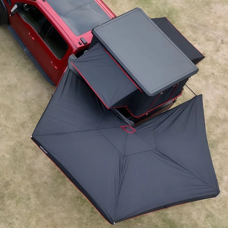 Rooftop Tent With Awning For SUV Truck Camping Outdoor Adventure Waterproof Hard Shell Pop Up Sleeping Platform