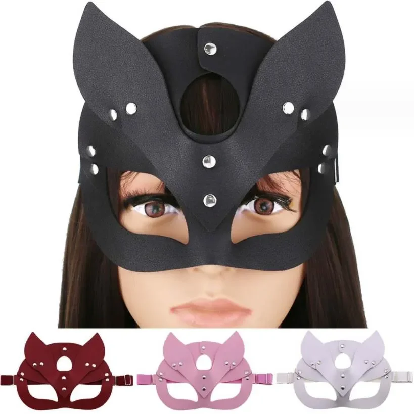 

Halloween Fox Party Mask Sexy Cosplay Masks Rabbit Ears PU Masks Men's And Women's Bar Nightclub Costume Accessories