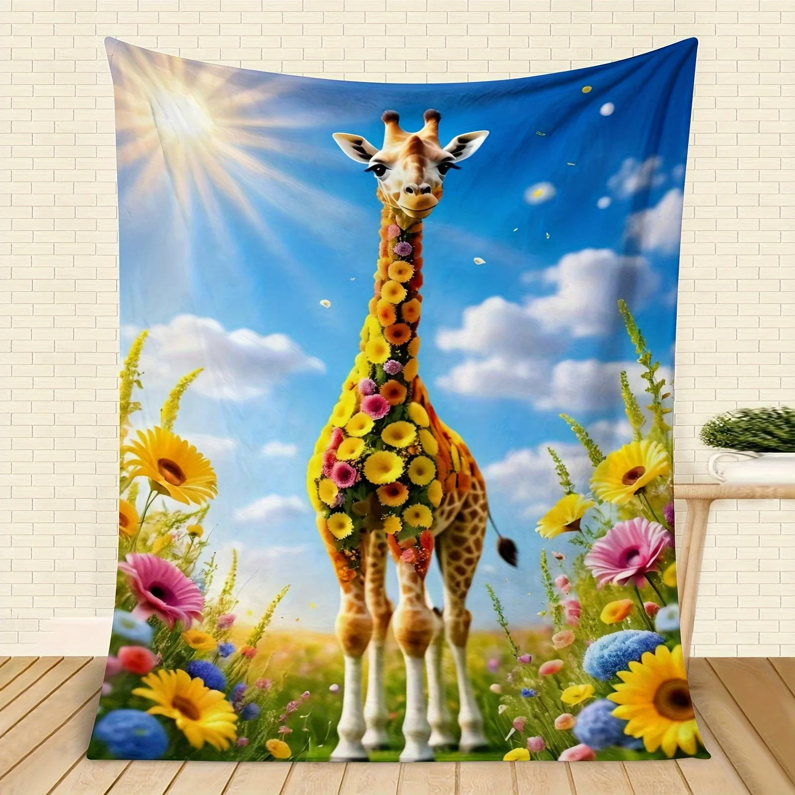 

Cozy Fawn-Themed Flannel Throw Blanket - Soft, Warm & Lightweight for Couch, Bed, Office, and Travel - Versatile All-Season Gift