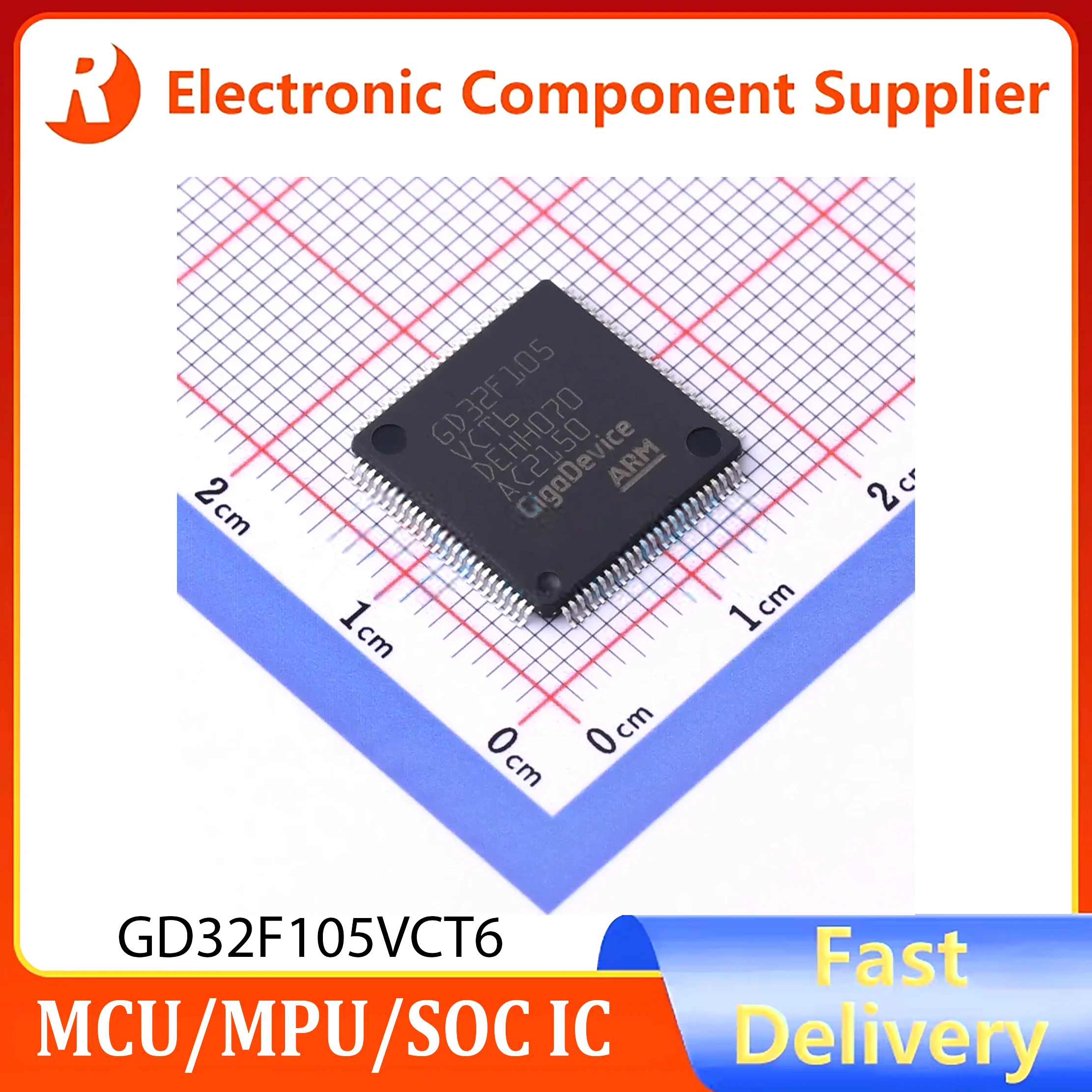 1PCS GD32F105VCT6 LQFP-100(14x14)  New and Original GD32F103C8T6 GD32F107VCT6 CPU ARM-M3 PWM 16bit MCU/MPU/SOC IC in Stock