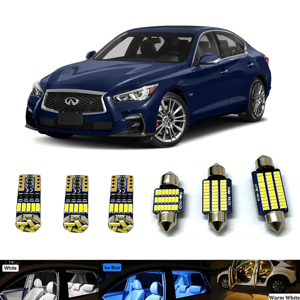 

Car Interior Light LED For INFINITI M35H M37 M56 M45 Q45 Q50 Q60 Q70 JX QX60 FX QX4 QX70 QX56 QX80 Sedan Coupe Cabrio Canbus