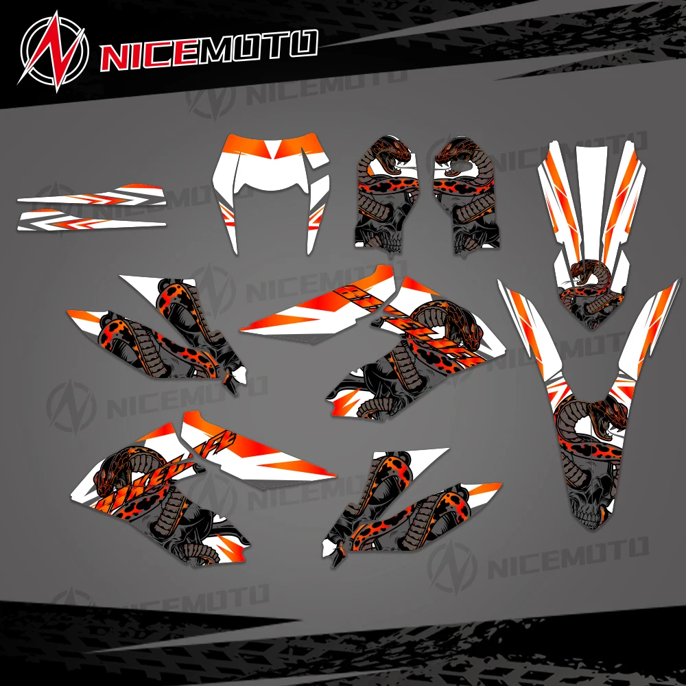 NICEMOTO Full Graphics Decals Stickers Kits Custom Number Name for KTM Freeride 250 350 2012-2021