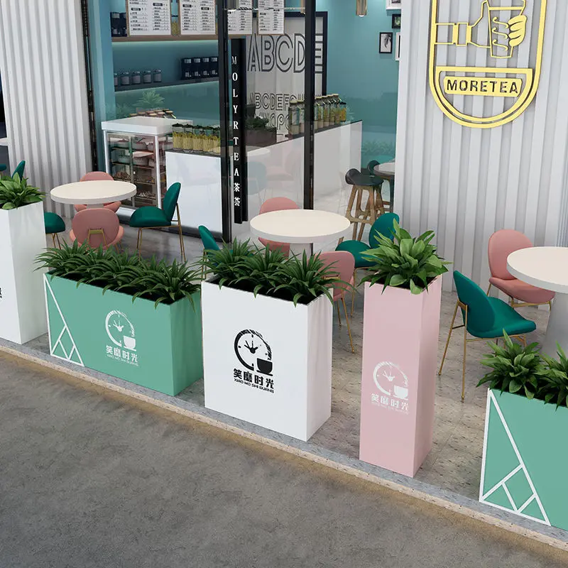 combinação de caixa, cama de vaso de divisória externa, slot, ferro forjado