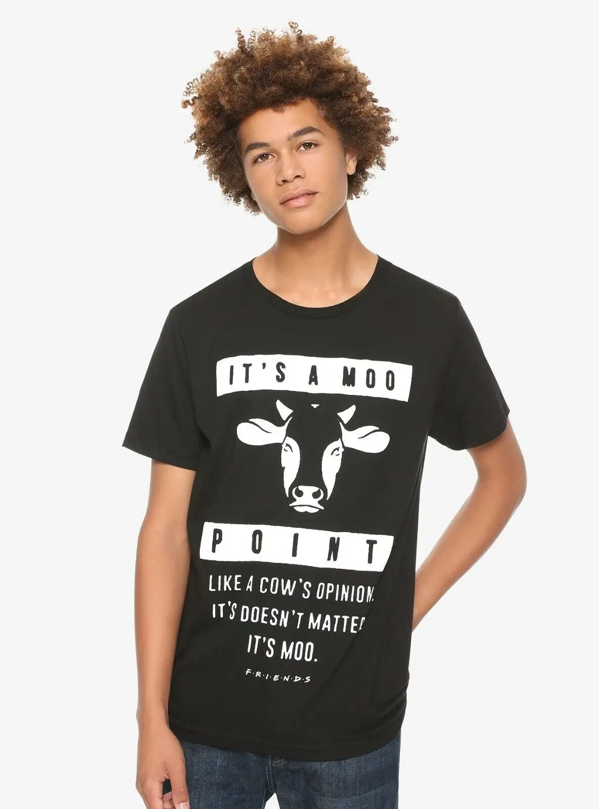 Friends Mens It'S A Moo Point Like Cow'S Opinion T Shirt New Xs 3Xl