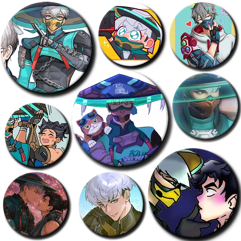 58mm Wuyang Mizuki O-OverwatchES Cute Game Icons Pins Cartoon Character Enamel Brooch Backpack Clothing Badge Accessories Gifts