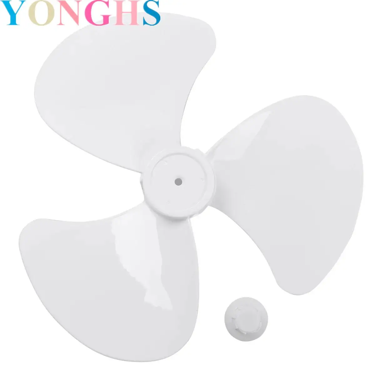 

12/16 Inch Household Plastic Fan Blade 3/5 Leaves with Nut Cover for Standing Pedestal Table Stand Fanner General Accessories