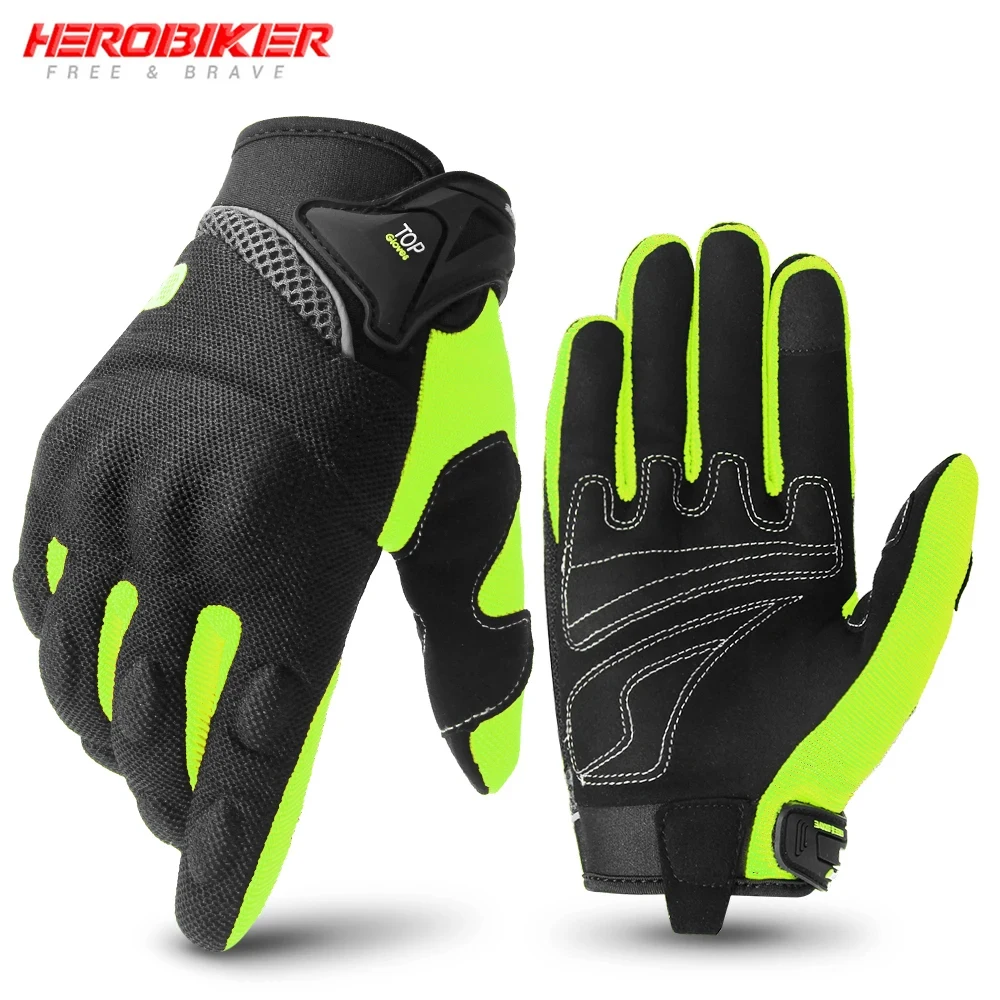 

Motorcycle Gloves Breathable Moto Touch Screen Powered Motorbike Racing Riding Bicycle Protective Gloves Summer Men Cycle Gloves