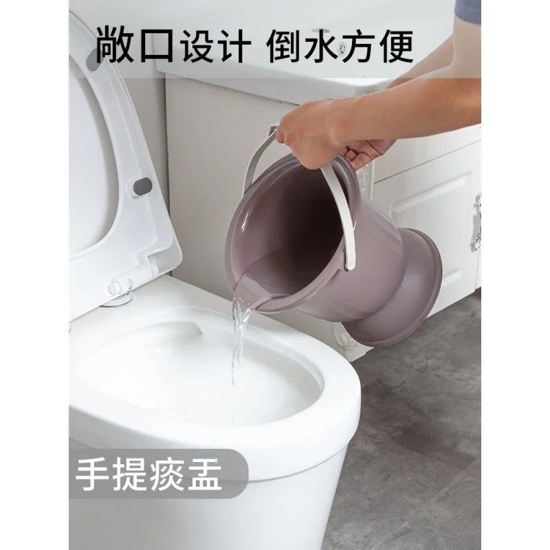 Household Spittoon with Lid Urine Bucket Bottle Portable Thickened Toilet Durable Chamber Pot for Kids Child Use Bedroom Night