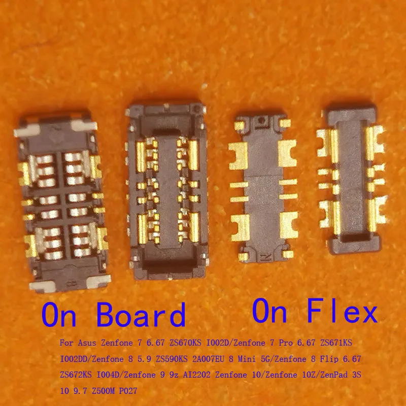 1-10 pces bateria flex fpc conector plug para asus zenfone 8 mini flip 7 pro 9 9z 10 10z zs672ks zs590ks zs671ks zs670ks zenpad 3s
