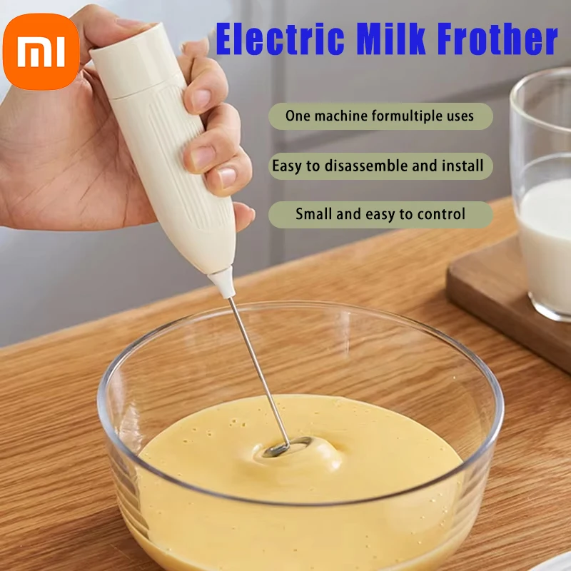 Xiaomi Portable Electric Milk Frother Coffee Frother Household Mini Milk Frother Milk Mixer Handheld Wireless Mixer For Kitchen