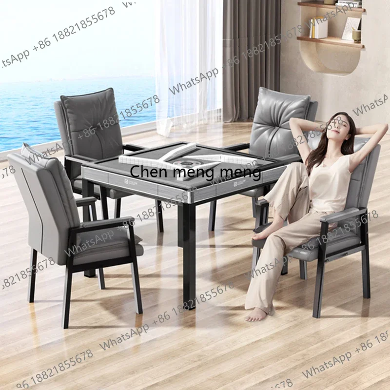 DD  Modern Creative Mahjong Table Nordic Luxury Automatic Roller Coaster Slant Mouth Card-Dealing Mahjong Table Home
