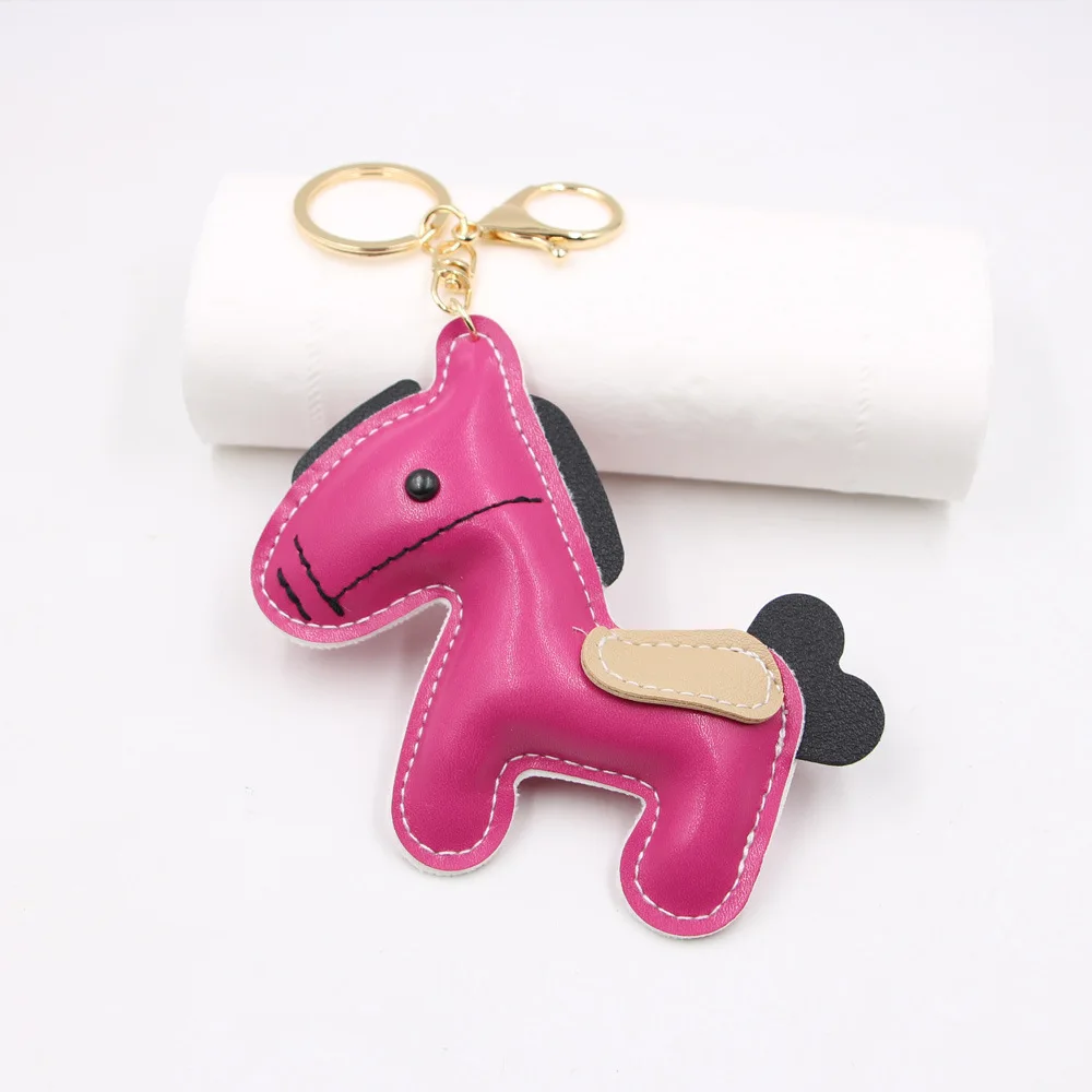 Luxury Leather Keyring Gift, Pony Handbag Pendant