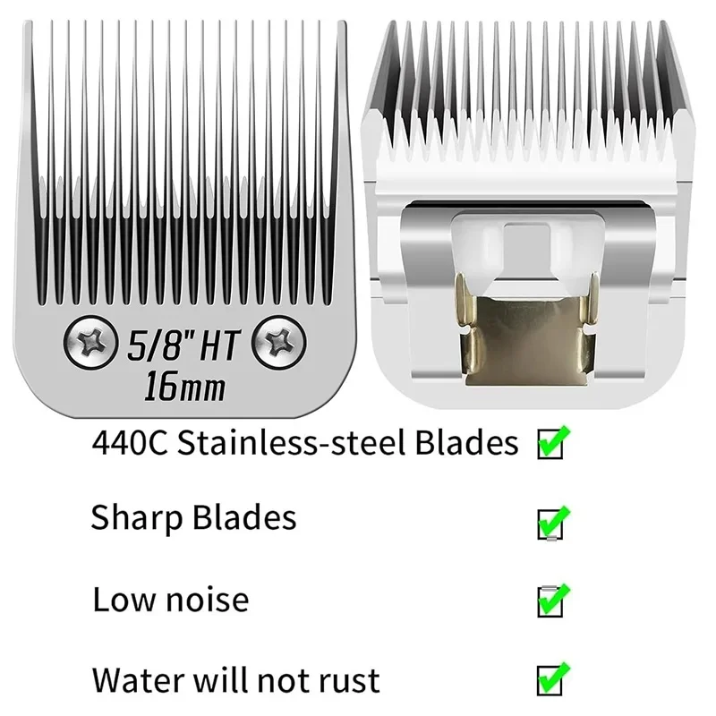 5/8"HT Pro Pet Dog Ceramic Detachable Chrome Blade For Andis AGC,AGP,UltraEdge&CeramicEdge/Oster A5,Classic 76/Wahl KM Clippers - view 3