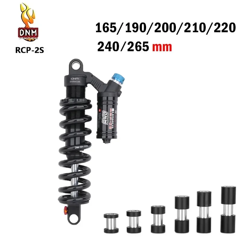 DNM RCP2S  Mtb Bike Coil Spring Rear Shock 165mm/190mm/200/210/220/240mm/265mm 550LBS Spring Soft Tail for AM MTB Bicycle Shock