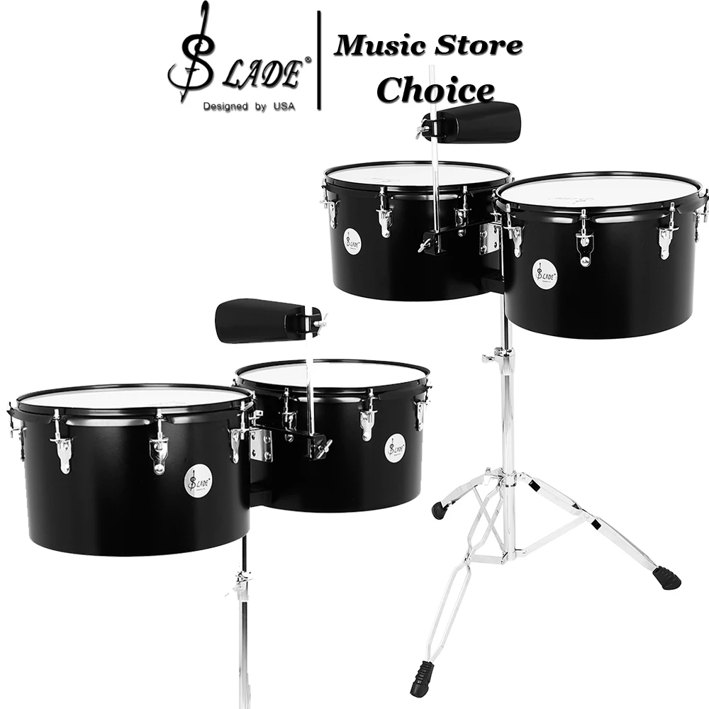 SLADE 13×8&14×8 Inch Timbales with Latin Professional Percussion Instrument Timbales Drum for Beginner Band Practice Performance