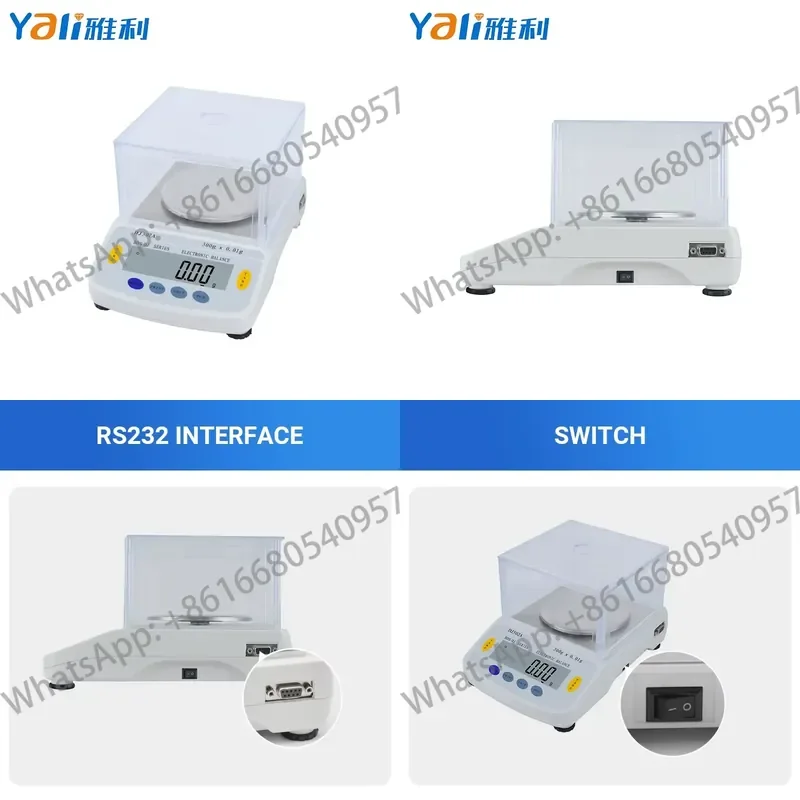 Yali 300g 500g 600g 1000g 1200g Capacity Digital Scale G/oz/ozt/dwt/gn/tl Units Acrylic Hood Jewelry Measurement Testers