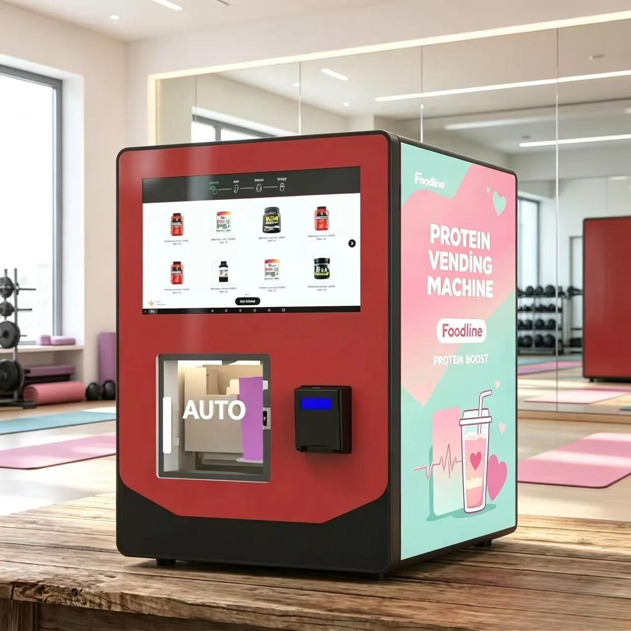 Cashless Protein Shake Vending Machine Smart Automatic Protein Powder Drink Vending Kiosk For Sports Fitness Business