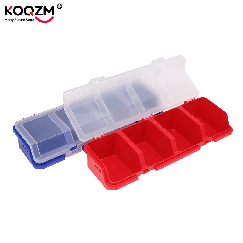 Pudełko organizer z wieloma przegródkami na śrubki i drobne części, wytrzymałe plastikowe pudełko do przechowywania narzędzi, sprzętu i biżuterii.