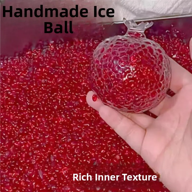 

Игрушка-антистресс ручной работы в форме граната/рисового шарика, с оболочкой из рисовой пудры, для снятия стресса, формуемая, шумная, имитация