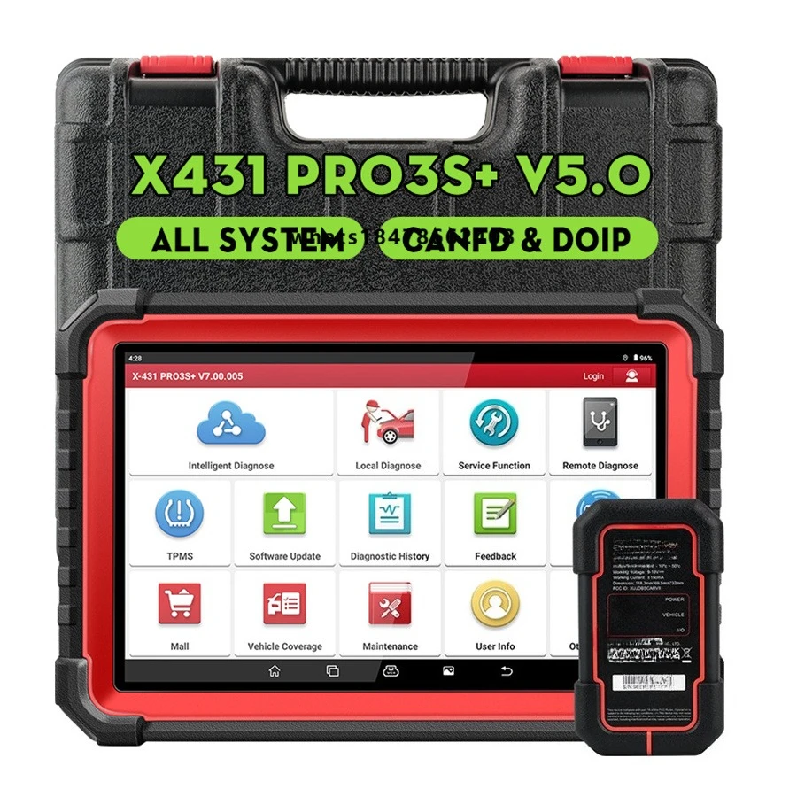 X431 Pro3S+ V5.0 Full System Bluetooth Bi-Directional Scan Tool OBD2 EOBD Code Reader With 37 Resets Software 2 Years