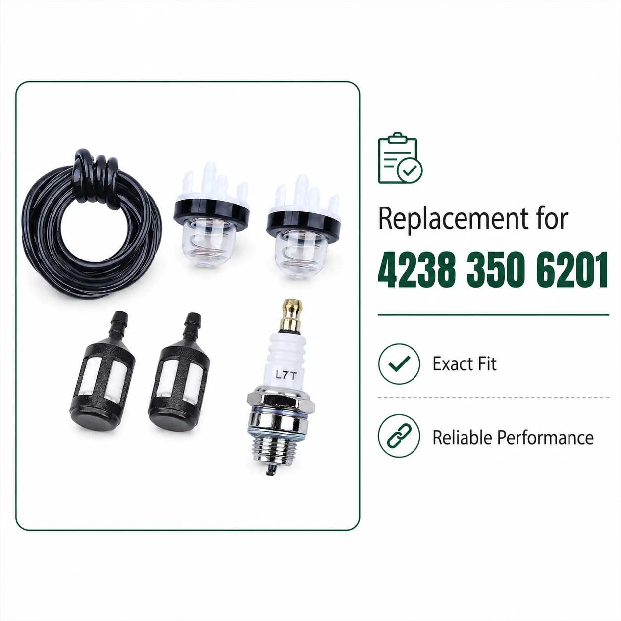 Fuel Hose Fuel Filter Line Primer Bulb Spark Plug Kit OEM 4238 350 6201 for Stihl TS410 TS420 Chainsaw Saw Parts Tune Up Kit