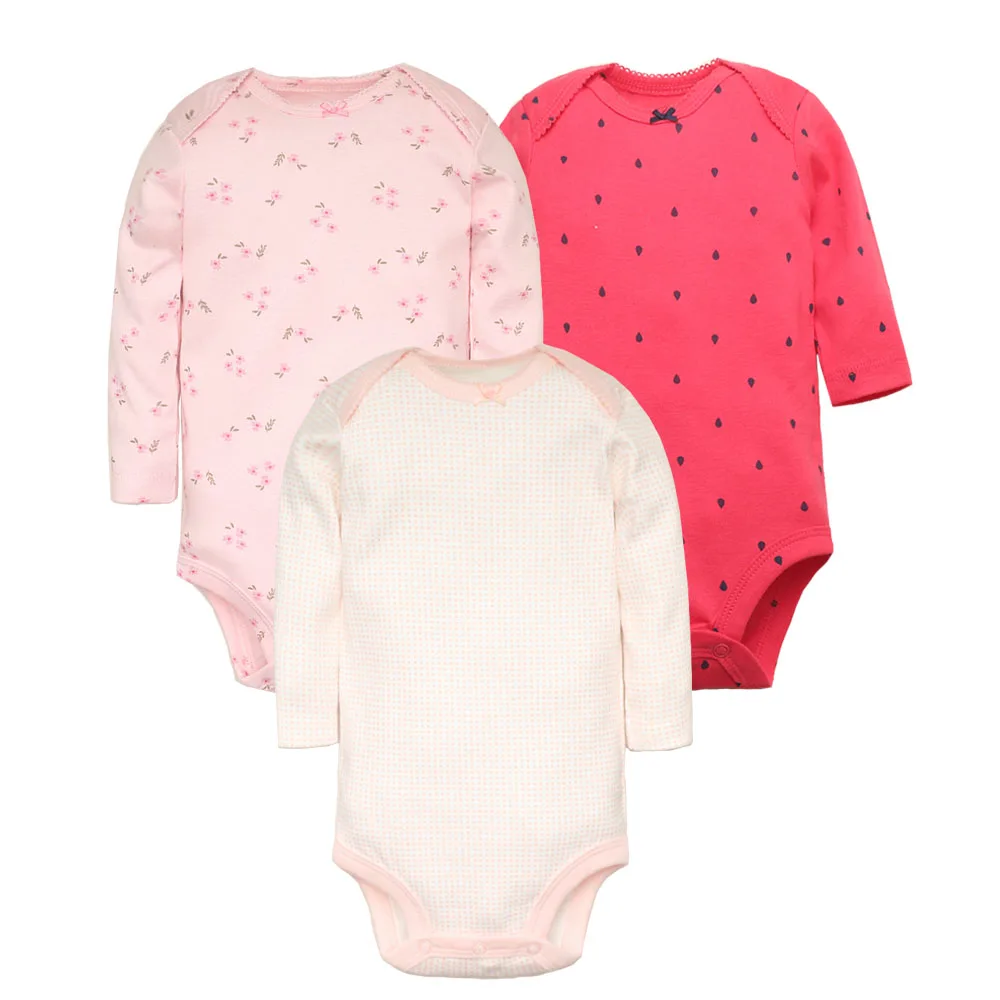 2024 Baby Bodysuit 6 PCS 3-pack infantil Jumpsuit Boy Girls clothes Long Sleeve 100% newborn body bebe Clothing kids Costume