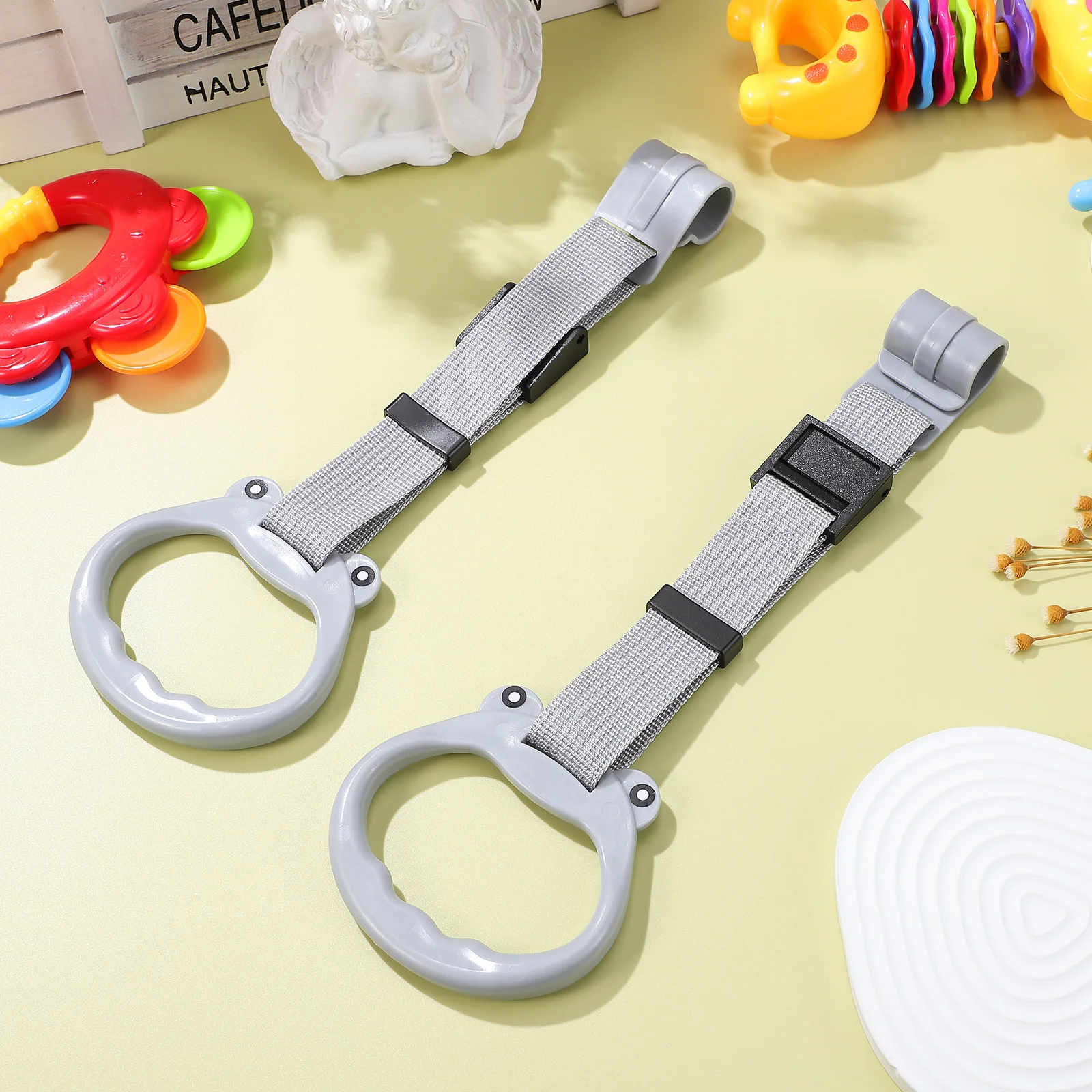 2 قطعة حلقات سحب للأطفال من أجل روضة الأطفال قابلة للتعديل للأطفال الصغار حامل حلقة مقبض المهد حلقات تعليق لدعم ممارسة المشي للرضع #3