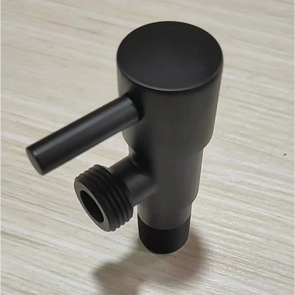 Válvula de interruptor de entrada de aço inoxidável, válvula de parada de água, rosca de torneira, válvula de ângulo de entrada de vaso sanitário, válvula triangular de cozinha