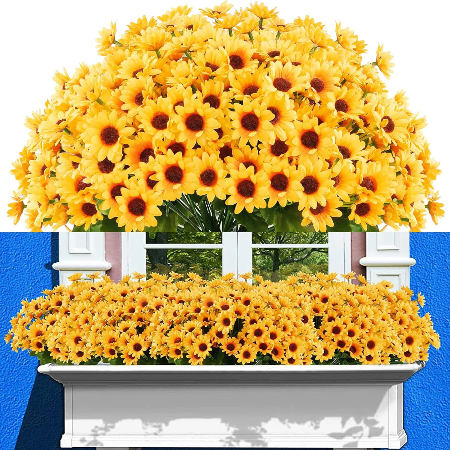 4 Pcs Autumn Artificial 22 Heads Little Daisy Combination Bouquets Wedding Garden Party Holiday Home Dining Table DIY Decoration