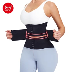 MiiOW gorset Waist Trainer gorset kobiety segregatory czopiarki brzuch Wrap bielizna modelująca pas wyszczuplający płaski brzuch trening po porodzie pas