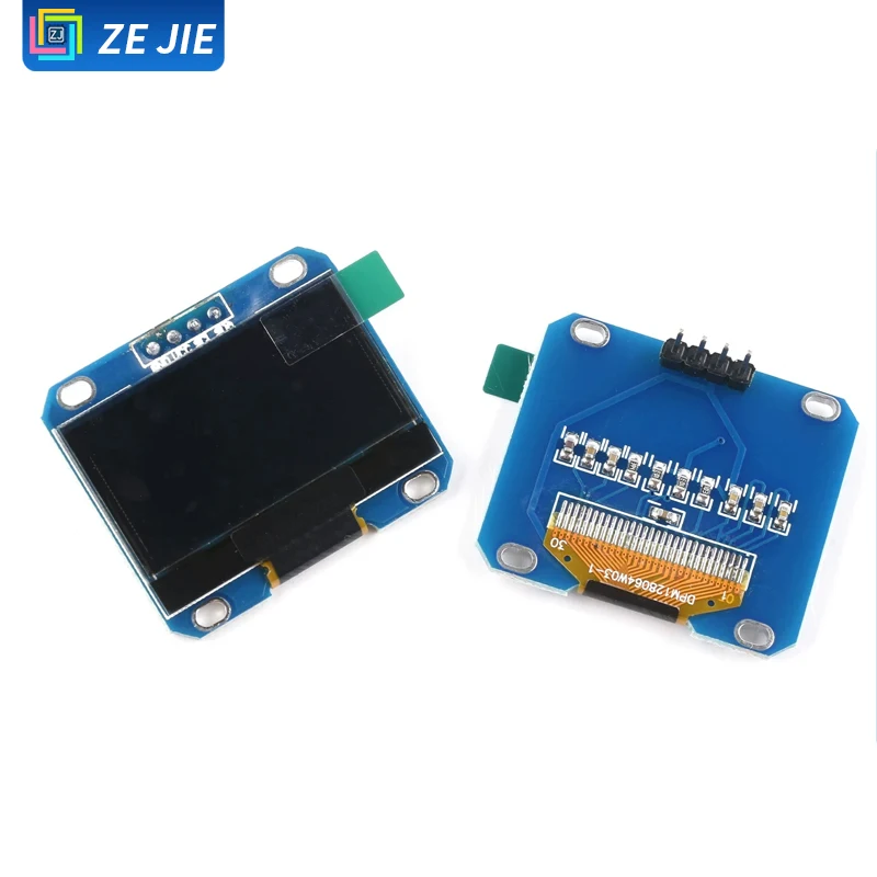1.3‑Inch OLED Display Module, 128×64 LCD Screen, Blue / White Color, I2C IIC Communication, 4‑7 Pin Header