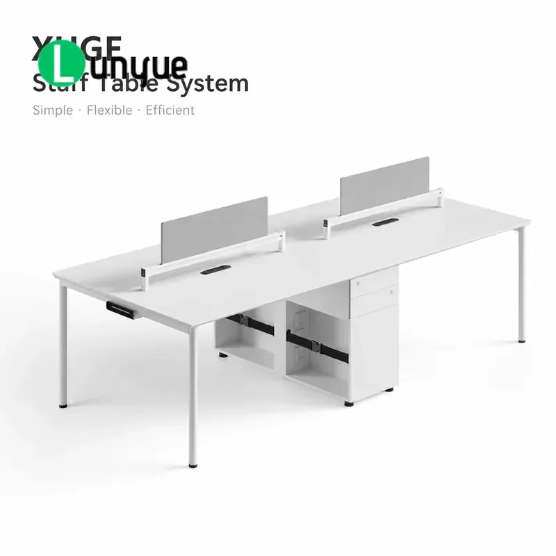 Modern Acoustic Call Center Workstation Desk Soundproof Fabric Partition 4 6 Seat Modular Office Furniture for Busy Workspace