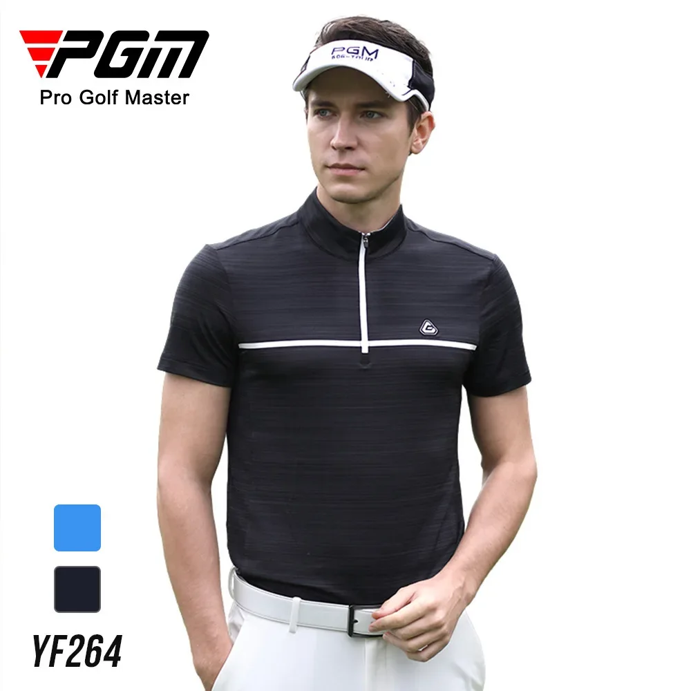 

PGM одежда для гольфа мужские футболки с коротким рукавом дышащие быстросохнущие спортивные топы