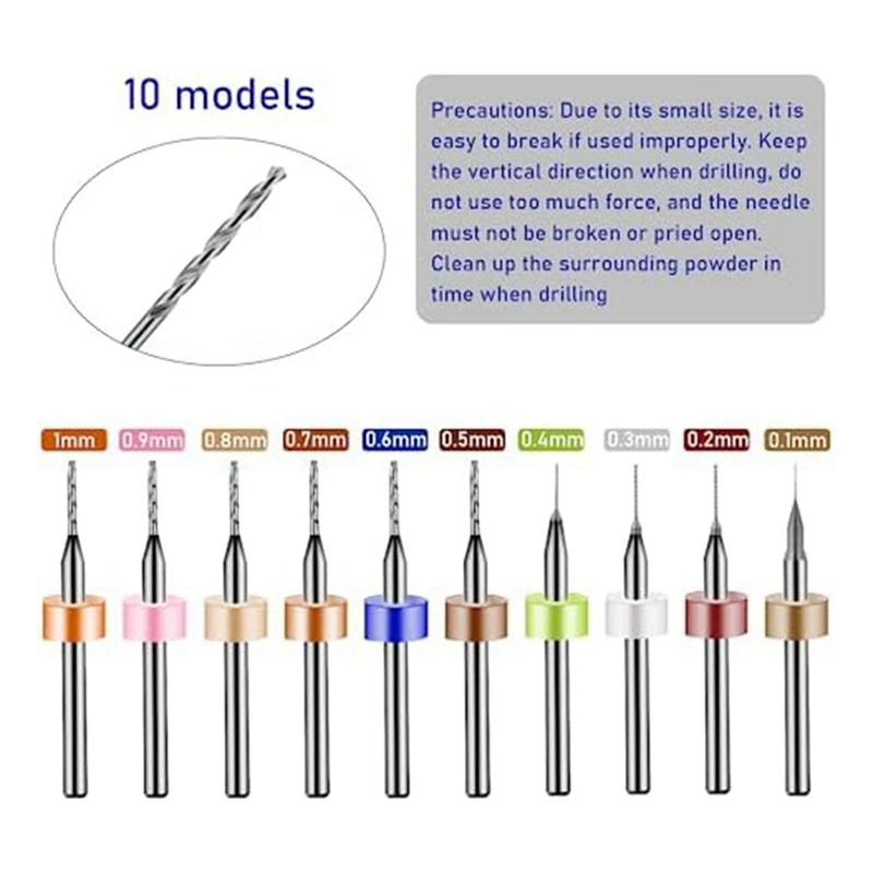 36 Pieces Hand Drill Bits Set, Pin Vise Hand Drill Minimicro Drill For Resin Polymer Claycraft Model Jewelry Making Easy To Use