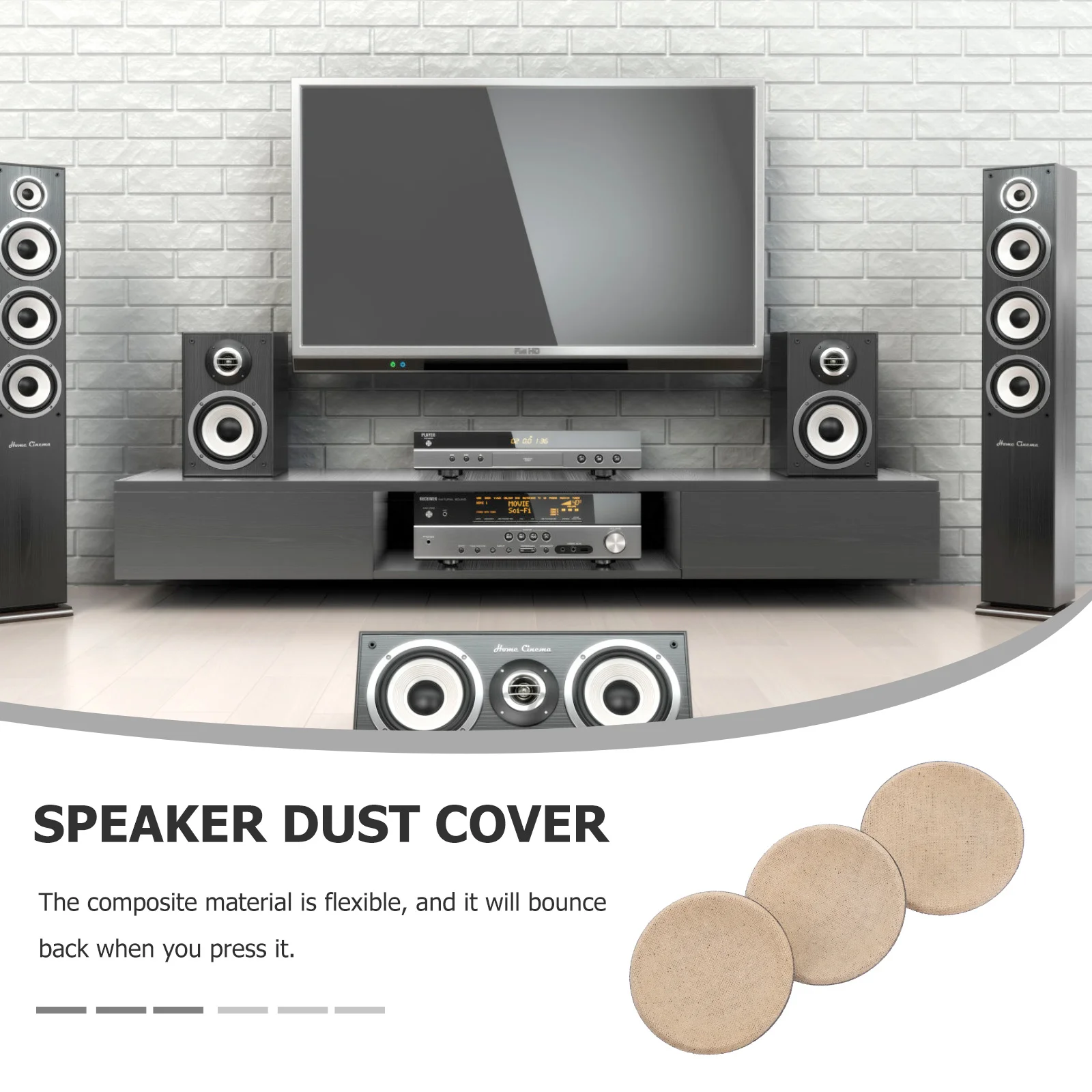 

6 PCS Hat Dust-proof Speaker Accessories Miss Subwoofer Coil Cover Pulp Composites Cone
