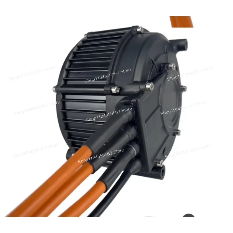 QS165 10KW PMSM Mid-Drive Motor, 48V 96V 6300RPM with Hall Sensor for E Motorcycle, Off-Road Moped & Lightbike