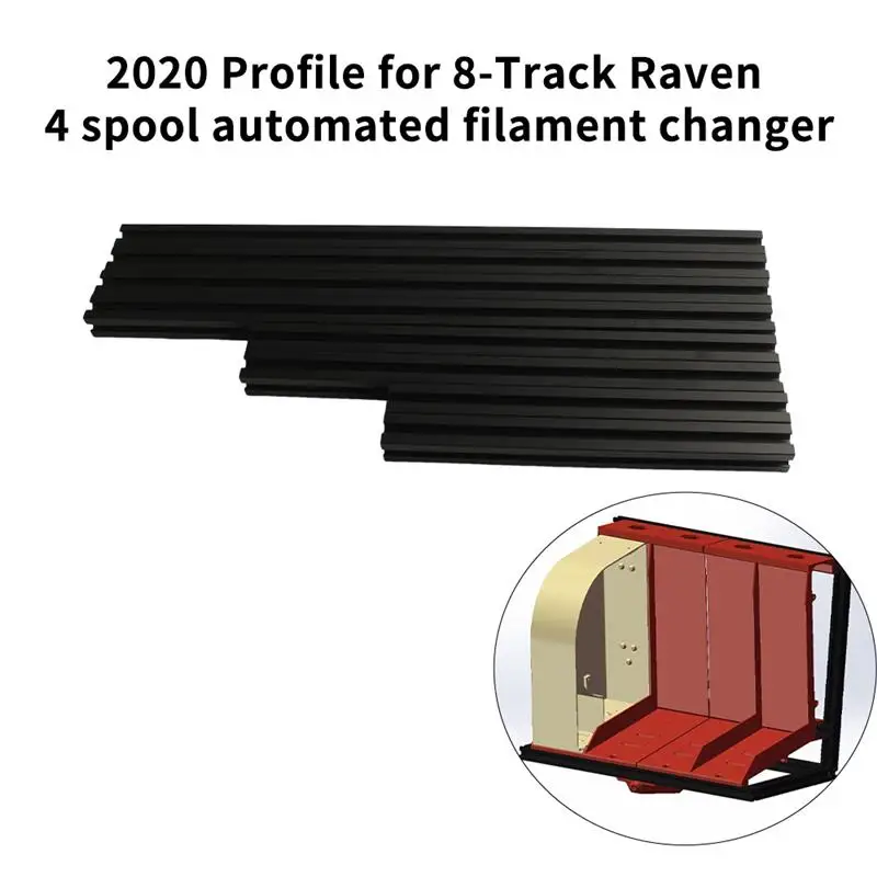 2025 Profile For 8-Track Raven 4 spool automated filament changer Kit for Voron 3d Printer