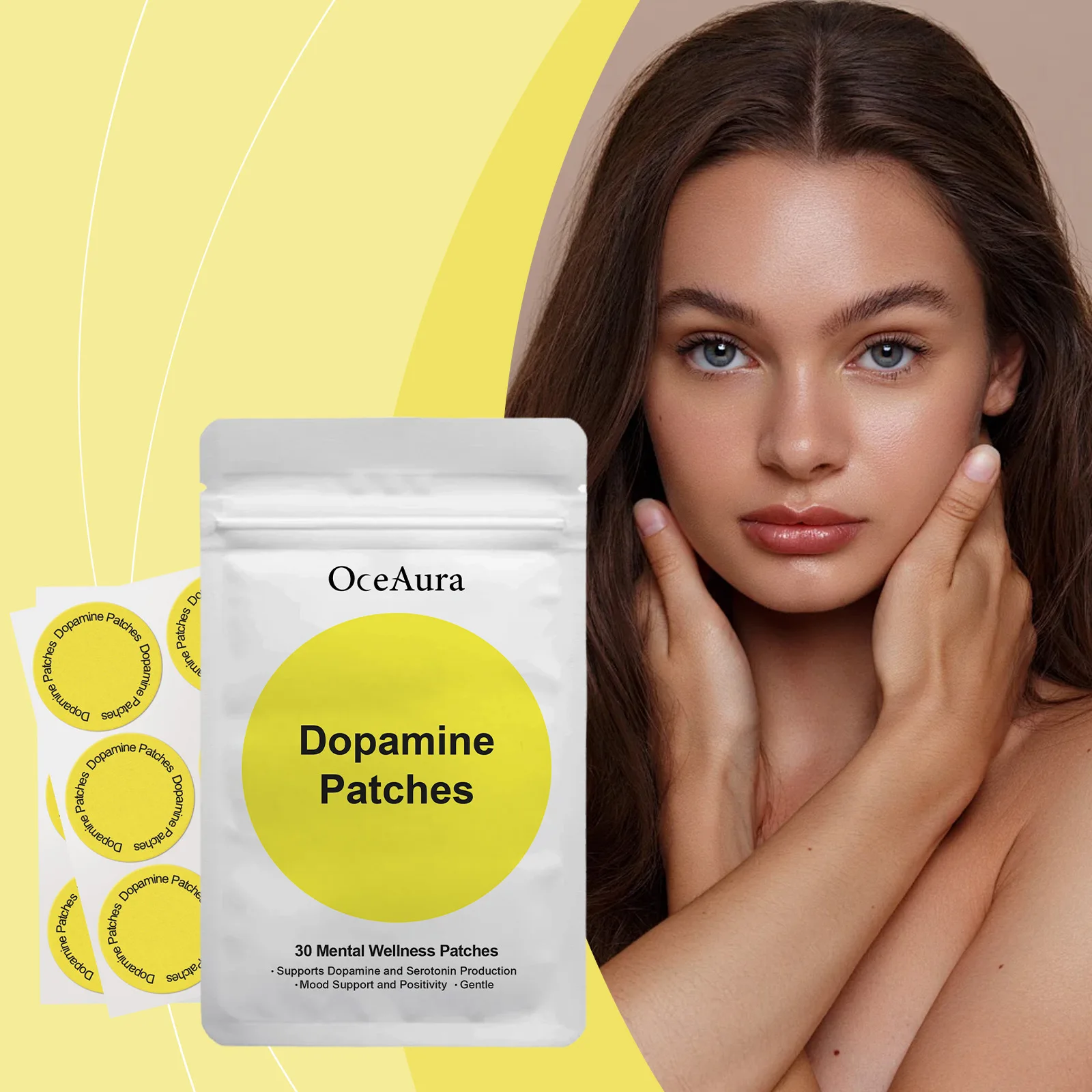 OceAura Dopamine Patches Anti Anxiety Relief Mood Improvement Fatigue Recovery Boost Energy Adult Immune System Energy Patches
