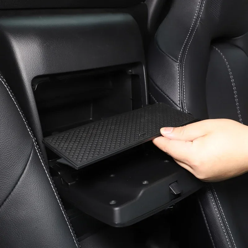 For Mazda MX-5 RF MIATA for Fiat 124 15-19 Black Car Central Armrest Box Partition Storage Box Compartment Trim Car Accessories