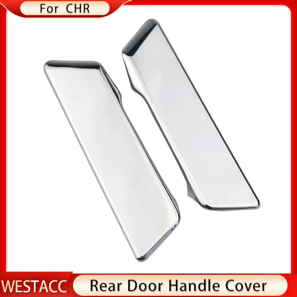 ABS Chrome Car Rear Door Handle Cover Protection Trim Sticker for Toyota C-HR CHR 2016 2017 2018 2019 2020 Accessories