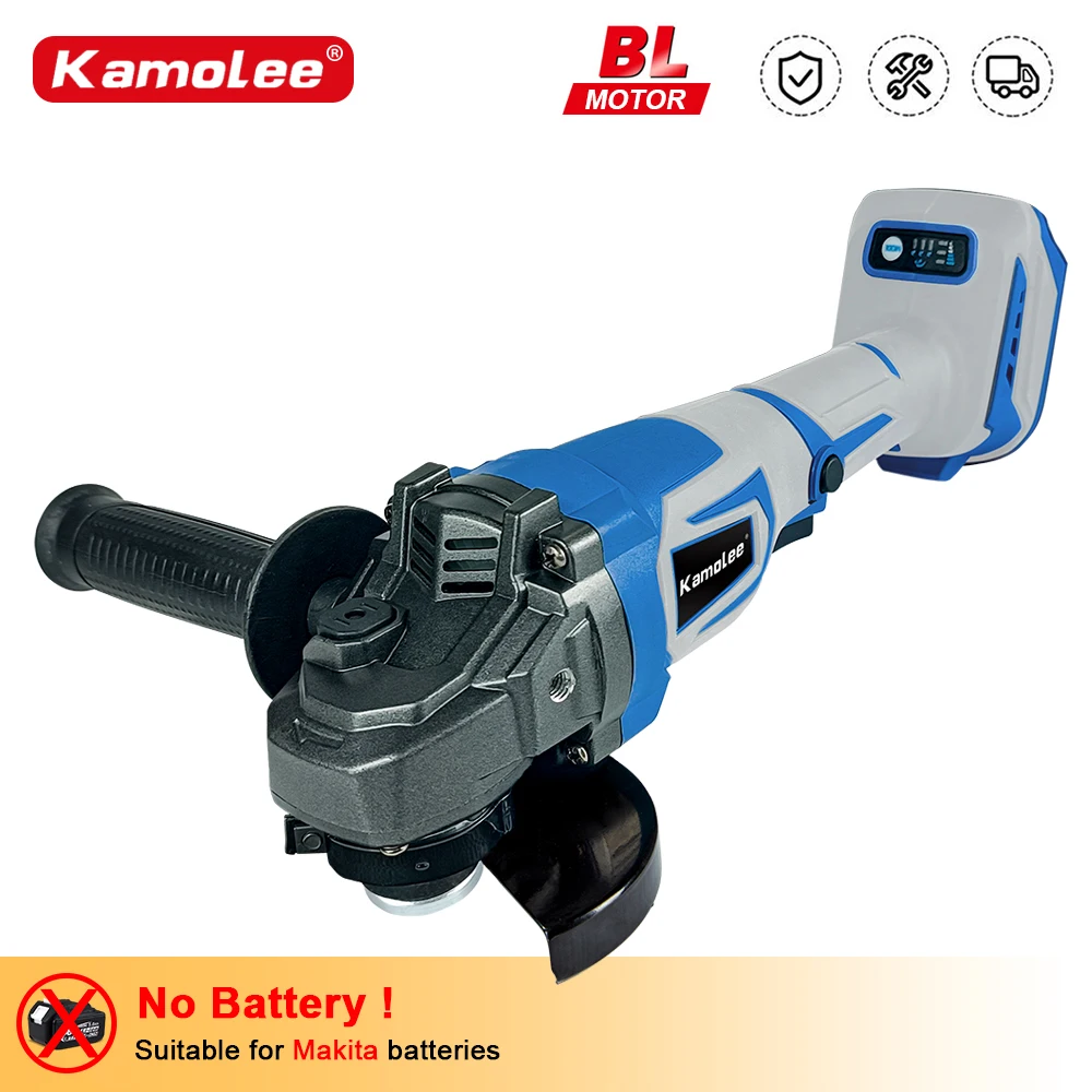 Kamolee M14 125MM/100MM 18500RPM Brushless Cordless Angle Grinder 3 Speed Cutting Power Tools Compatible For Makita 18V Battery