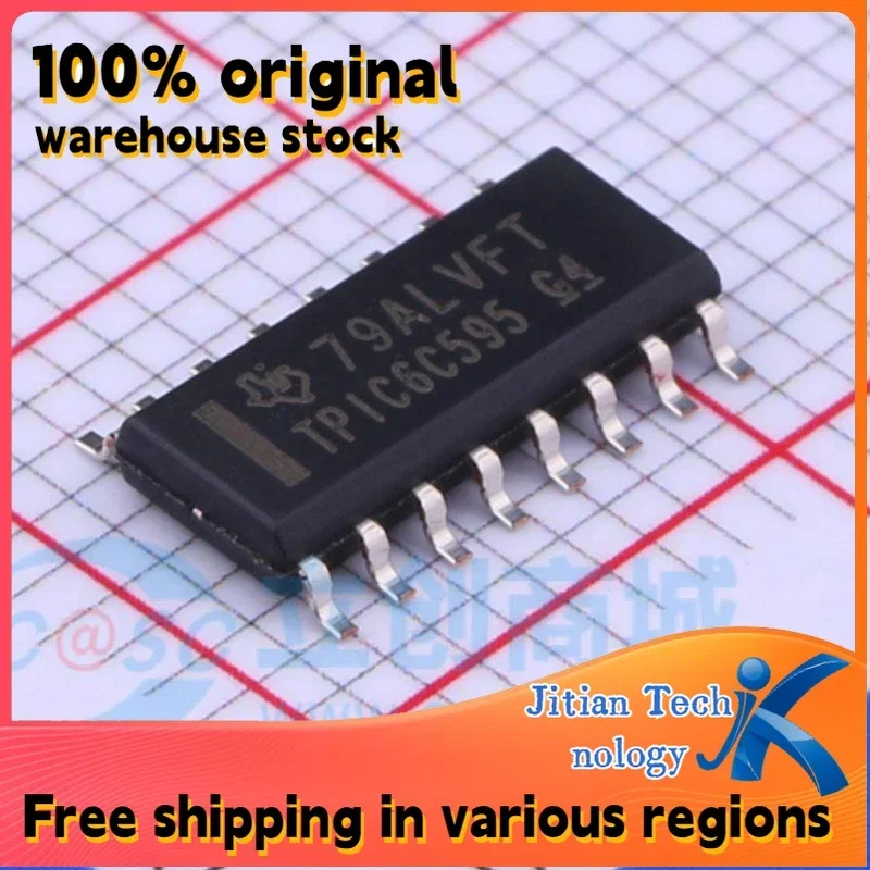10PCS TPIC6C595DR logo TPIC6C595 SOP16 100% original inventory High-Quality Electronic Component