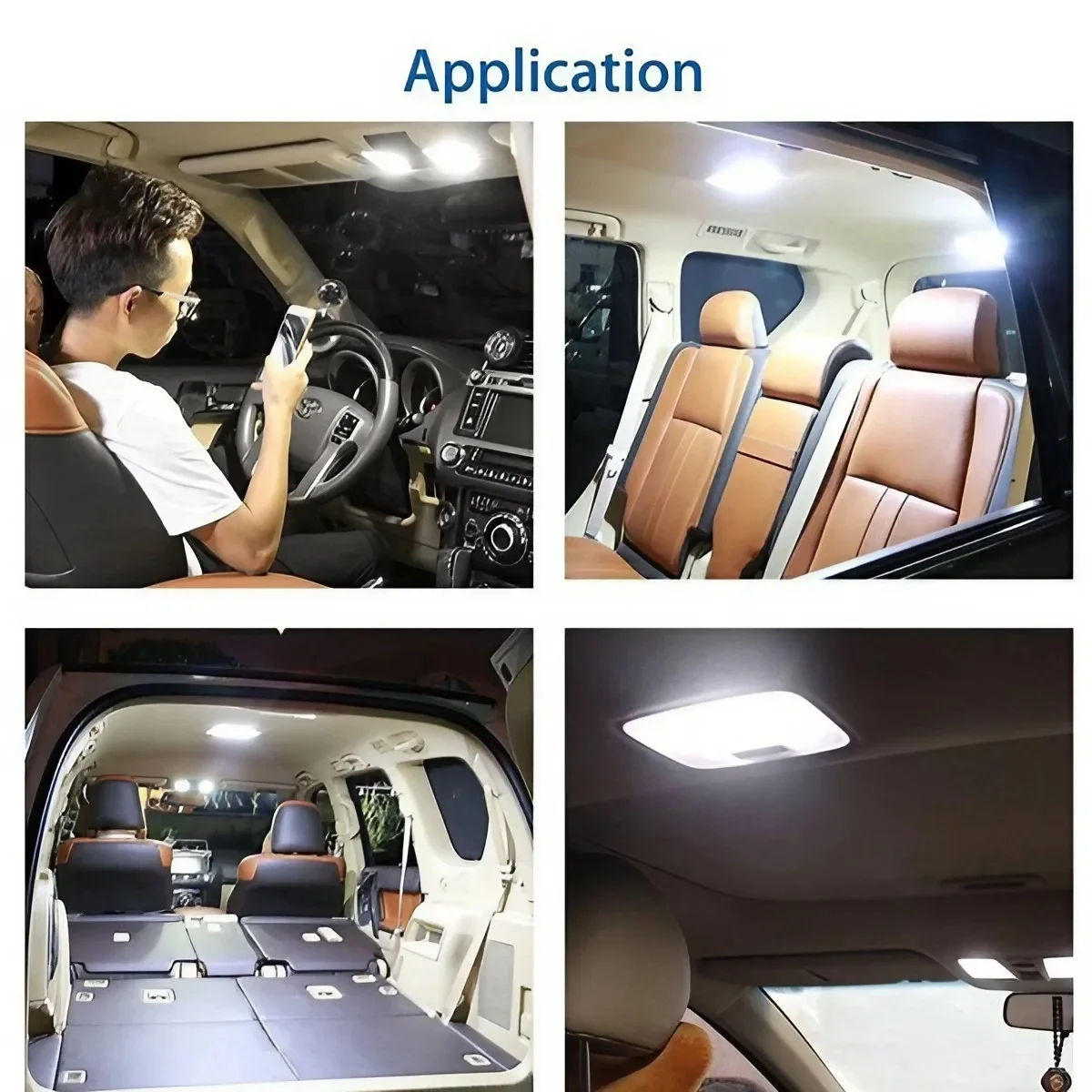 2 Pcs 10 Pcs 18 24 48 White Reading Lamp LED T10 Bulb LED Car Parking Interior Panel Light Festoon Lamp