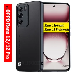 Funda For OPPO Reno 12 Pro 5G Case Luxury Fiber Texture PU-Leather Protection Capa for OPPO Reno 12 5G Shockproof Cover