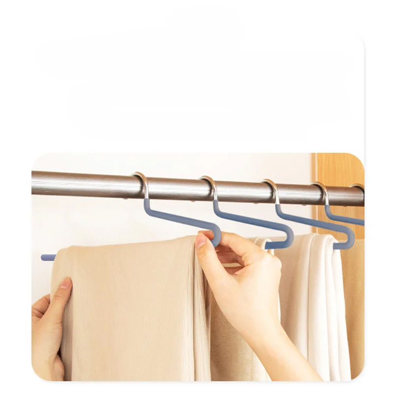 10pcs Stainless Steel Dipped Trousers Rack Non-slip Z-shaped Fall Resistant Pants Traceless Hanger,Drying Rack for Cothes Pants