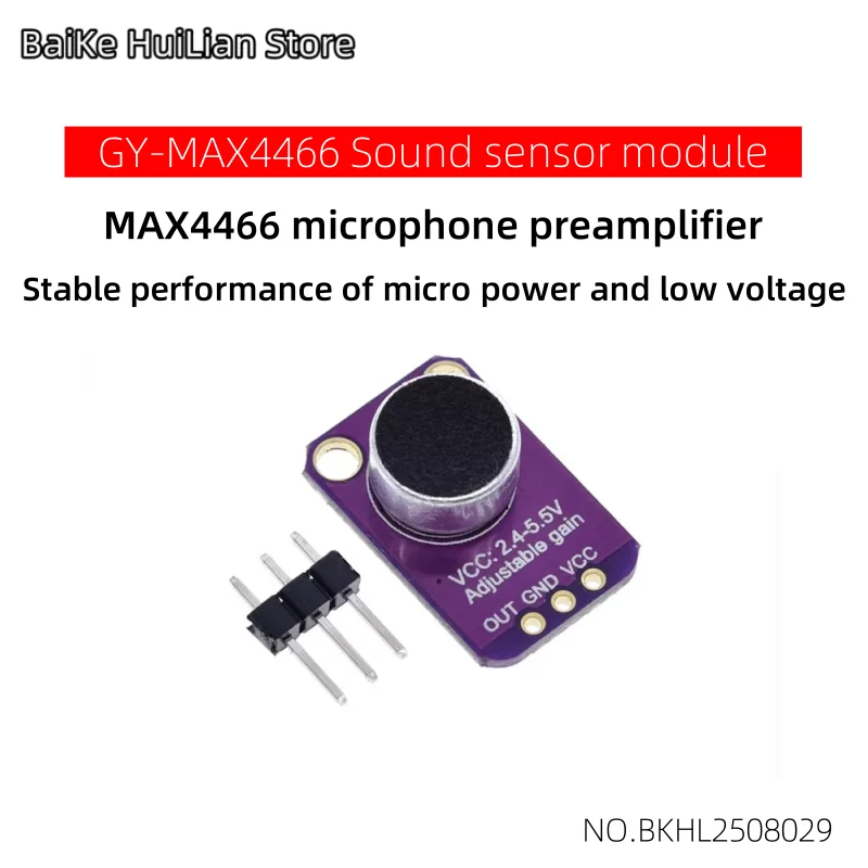 MAX4466 модуль датчика звука микрофон микрофон предусилитель микрофон