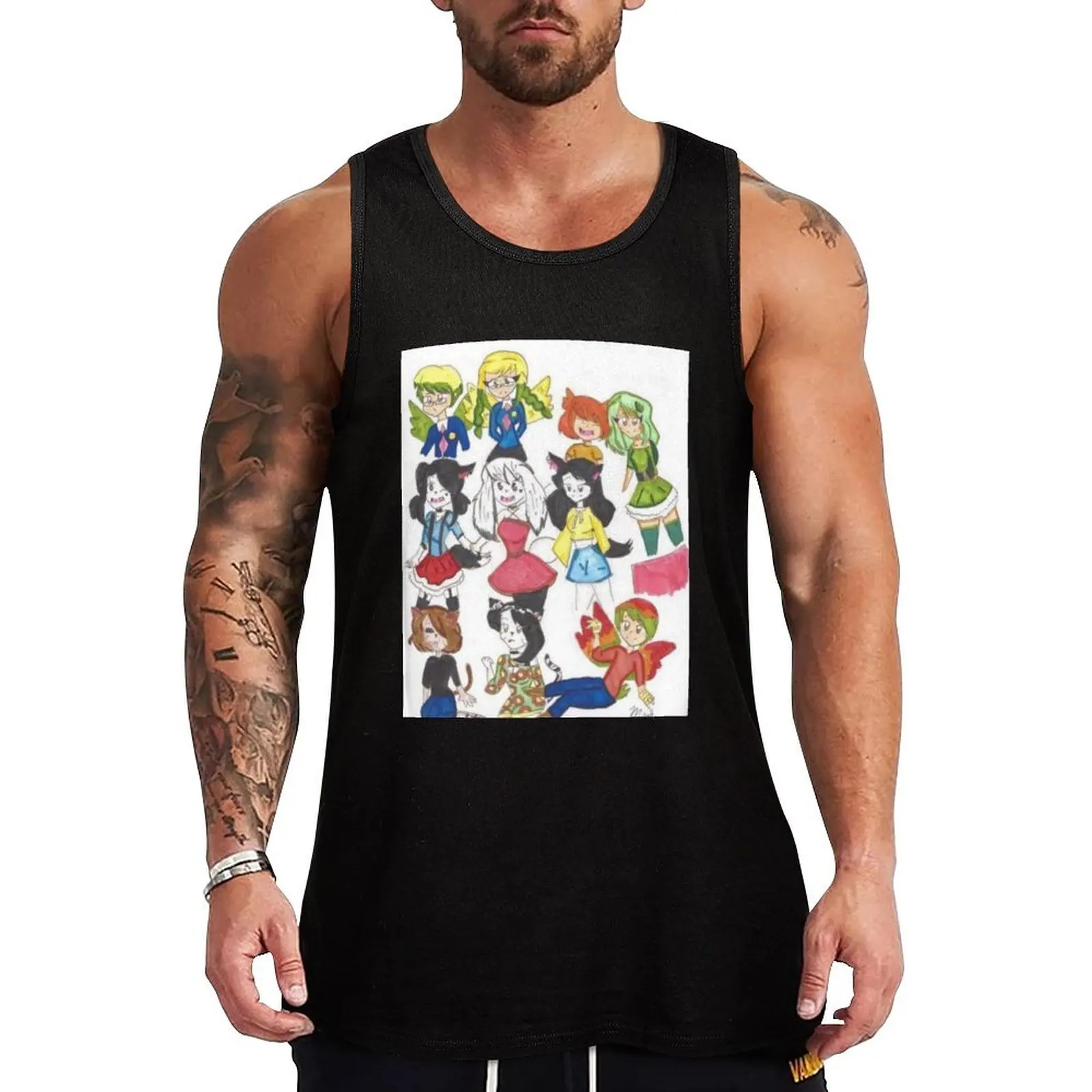 My pets as human anime Tank Top Vest for boy fashion 2024 man Vest male bodybuilding t shirt