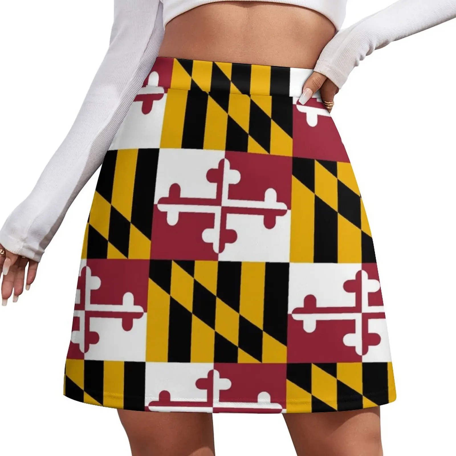 

Flag of Maryland Mini Skirt mini skirt for women Skort for women women clothes korean style skirt Mini