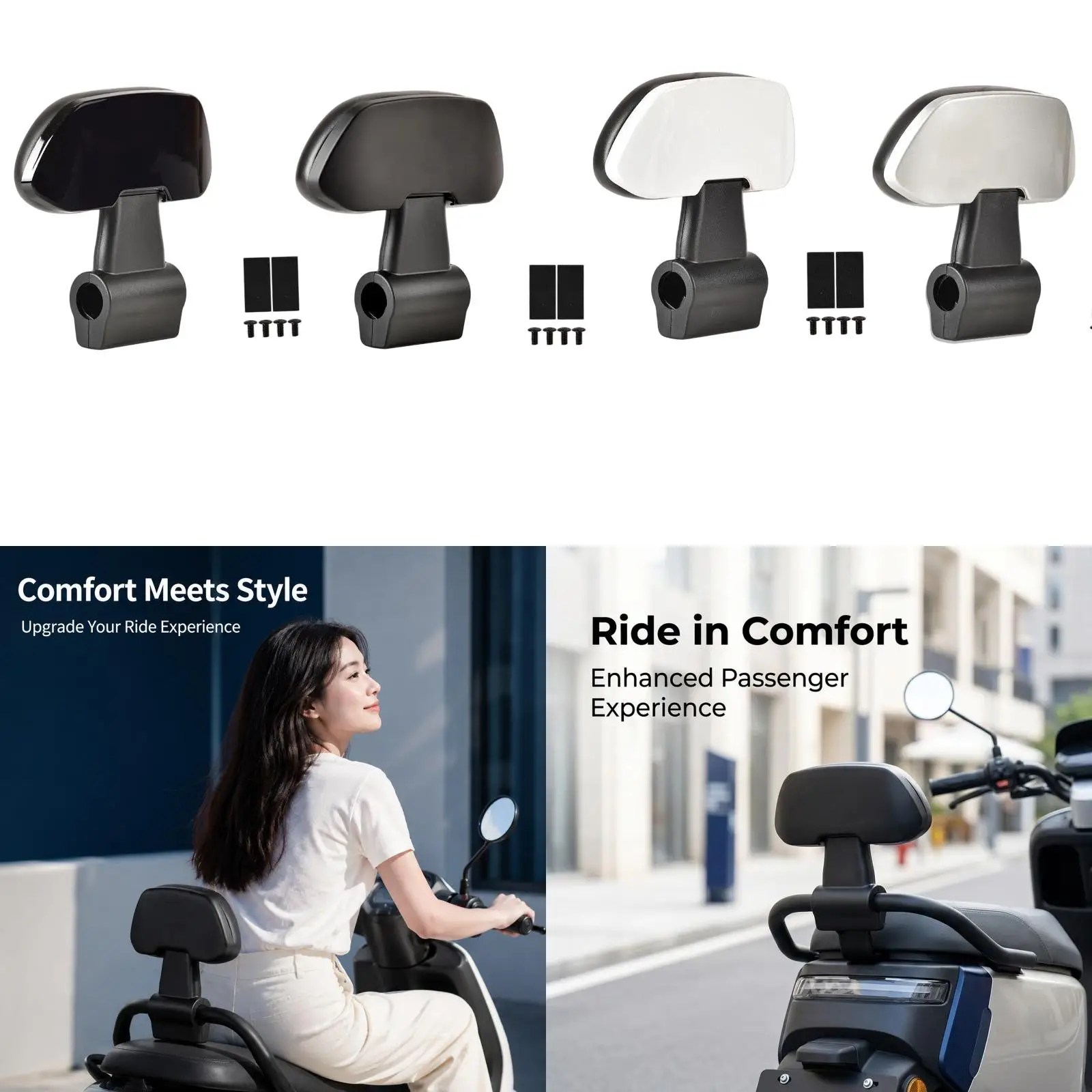 Back Cushion Pad Replacement Ergonomic E Bike Backrest Rear Seat Accessory for N70 N85C E100 view 4