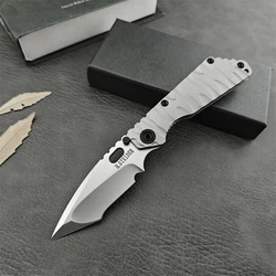 Camping Outdoor Survival Strider Enterer Titanium Alloy Wave Handle Folding Knife TC4 Titanium Alloy Handle EDC